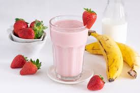 Batido de fresa y plátano