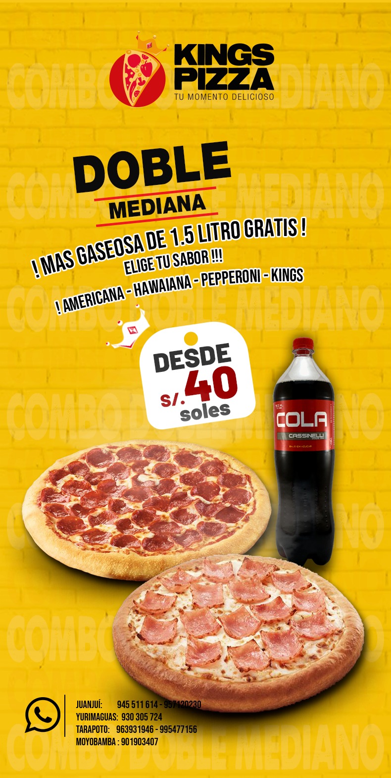 PROMOCION DOBLE MEDIANA