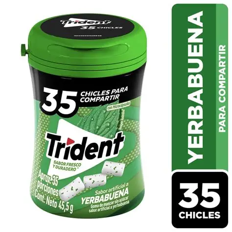 TRIDENT 35 CHICLES YERBABUENA 45.5G