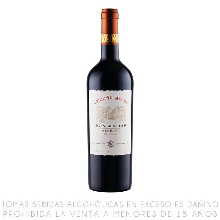 VINO COUSIÑO MACUL DON MATIAS CARMENERE 750ML