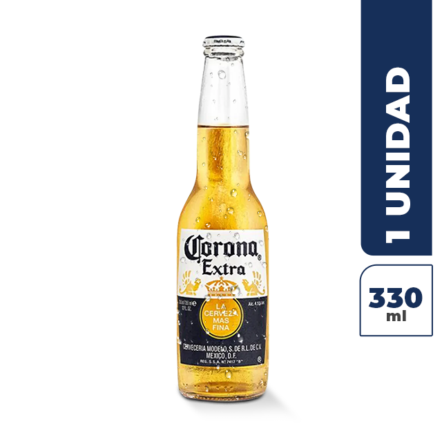 CERVEZA CORONA EXTRA 330ML/1X6 BOTELLA
