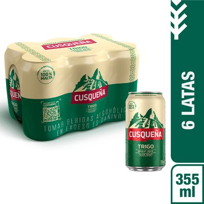 CERVEZA CUSQUEÑA TRIGO 355ML/1X6 LATA