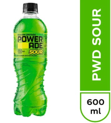 POWER ADE SOUR MANZANA VERDE  600ML