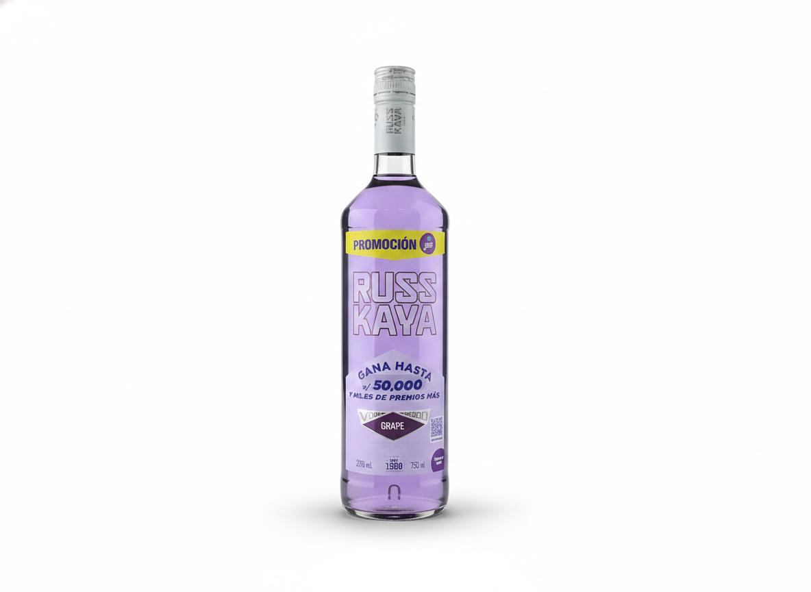 VODKA RUSSKAYA GRAPE 750ML