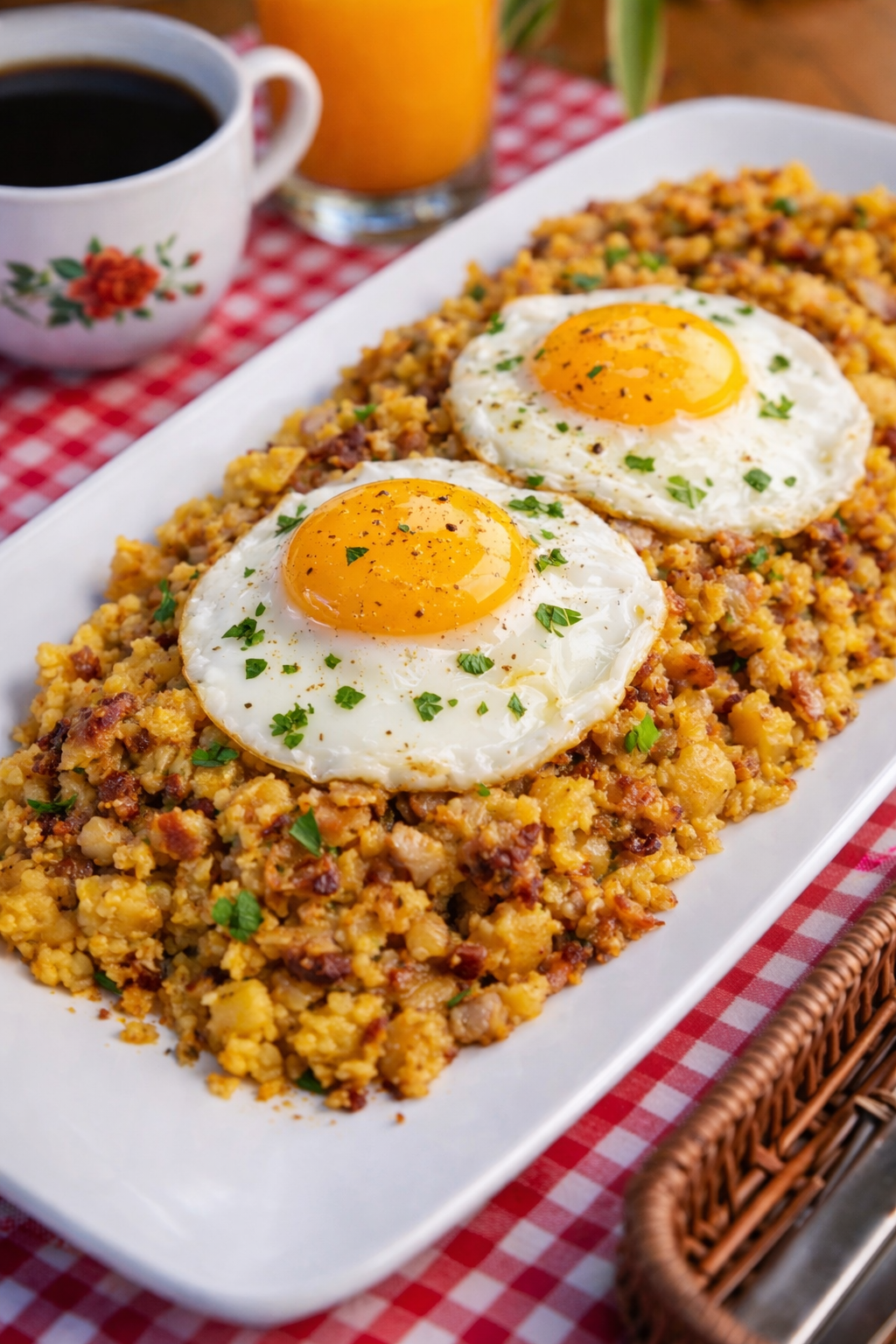 Huevo Frito a lo Macho con Tacacho