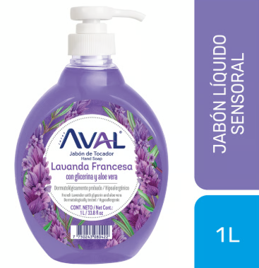 JAB. LIQUIDO AVAL LAVANDA F. 400ML