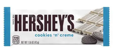 HERSHEYS TAB. COOKIES CREME X43G