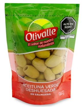 OLIVALLE ACEITUNA VERDE DESHUESADA DOYPACK 180G