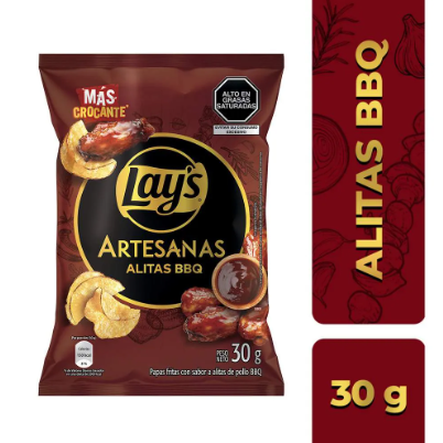 LAYS ARTESANALES ALITAS BBQ 30G
