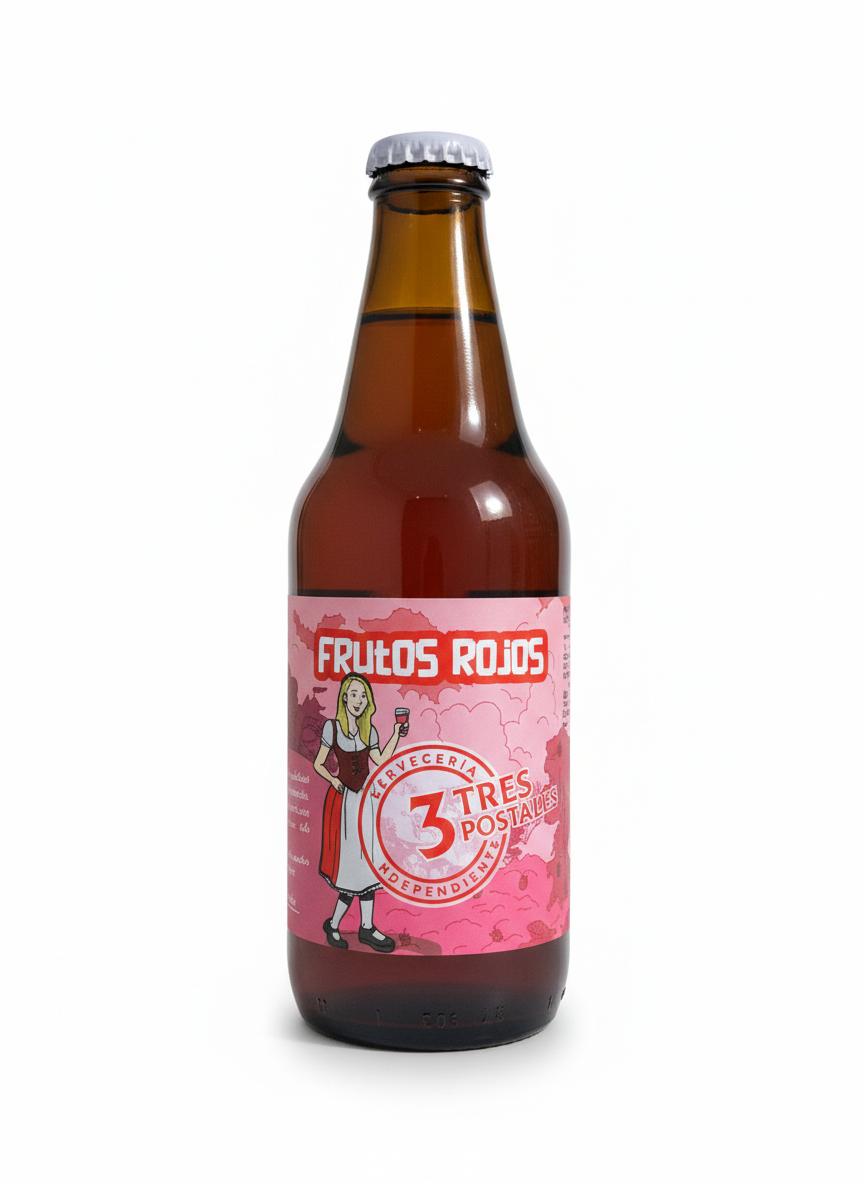 TRES POSTALES FRUTOS ROJOS 330ML
