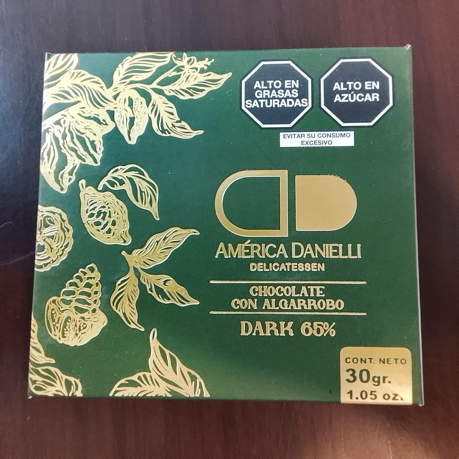CHOCOLATE CON ALGARROBO, 65% CACAO