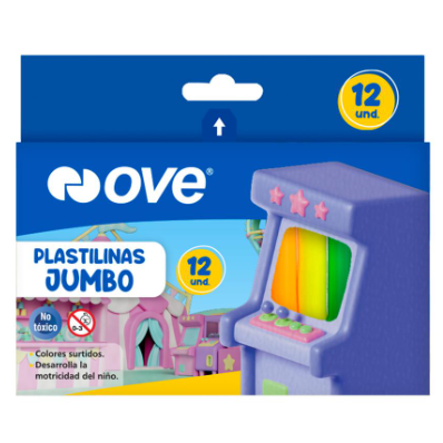PLASTILINA JUMBO OVE 12 UNID