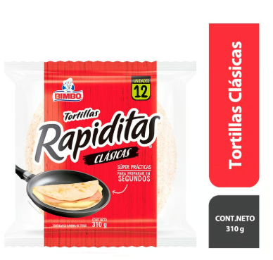 BIMBO RAPIDITAS TORTILLAS CLÁSICAS 310G