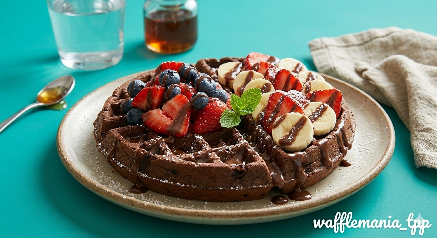 waffle de chocolate 