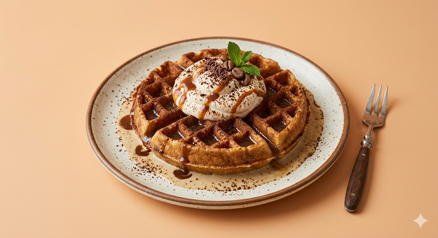 Waffle de tres leches de Café