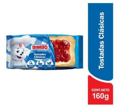 TOSTADAS BIMBO CLASICAS 10 UNIDADES X 160G