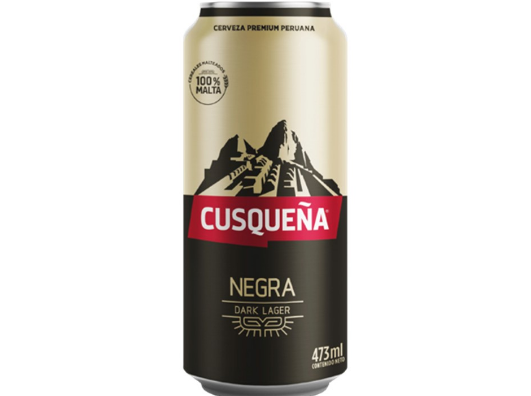 CERVEZA CUSQUEÑA NEGRA DARK LAGER EN LATA 473 ML