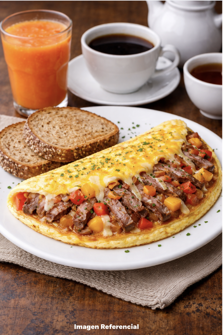 Omelette Lomito Saltado