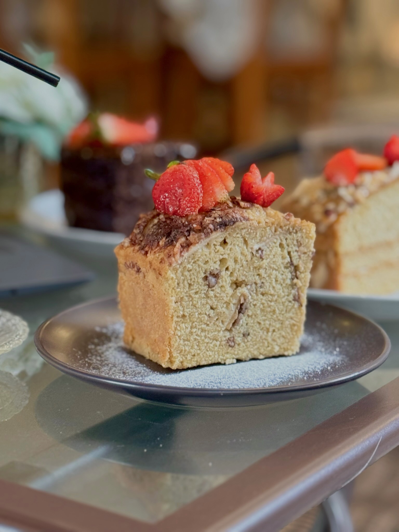 Cake de manzana con pecanas  