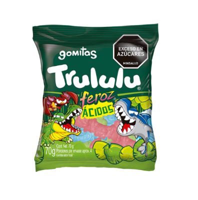 GOMITAS TRULULU FEROZ ACIDOS 77G