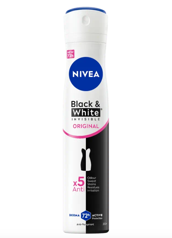NIVEA BLACK &amp; WHITE INVISIBLE SPRAY 150ML MUJER