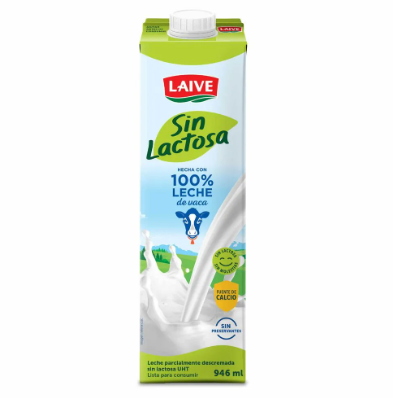 LECHE UHT LAIVE SIN LACTOSA CAJA 946ML