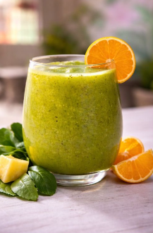 ESPINACA, MANDARINA, PIÑA Y APIO