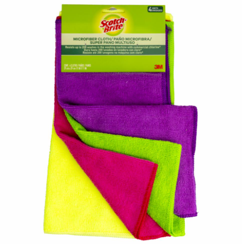 PAÑOS MICROFIBRA SCOTCH-BRITE X 4 COLORES