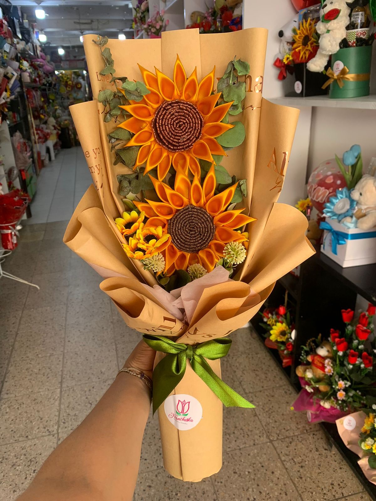 Ramo de 2 girasoles eternos