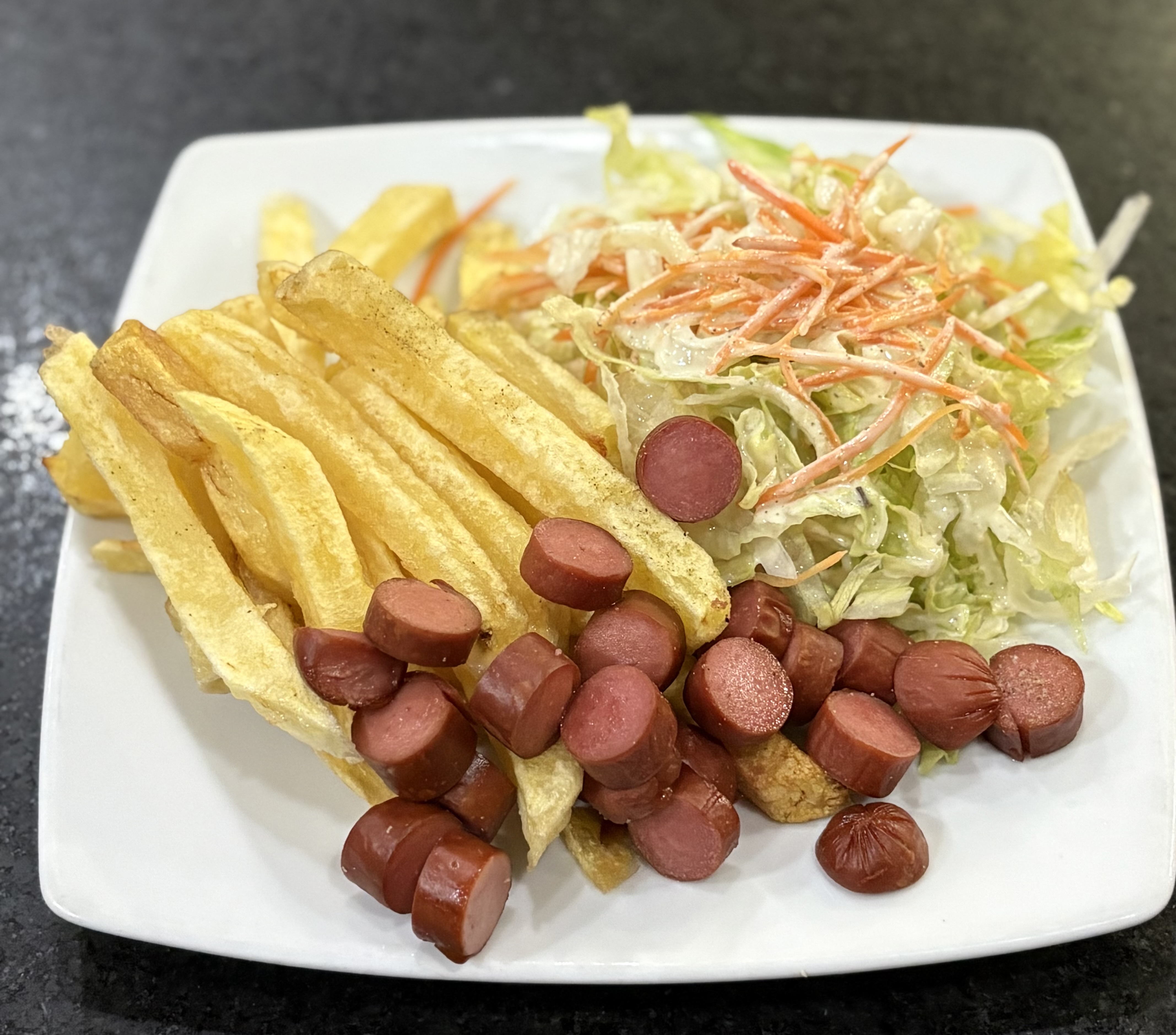 Salchipapa Simple