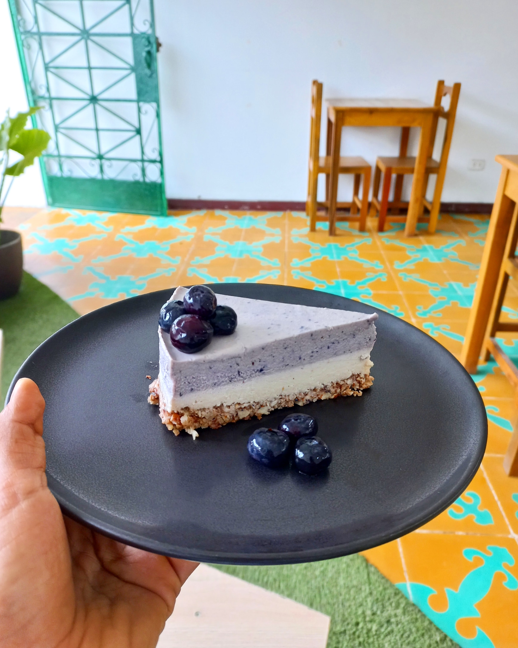 CHEESECAKE DE ARÁNDANOS VEGANO