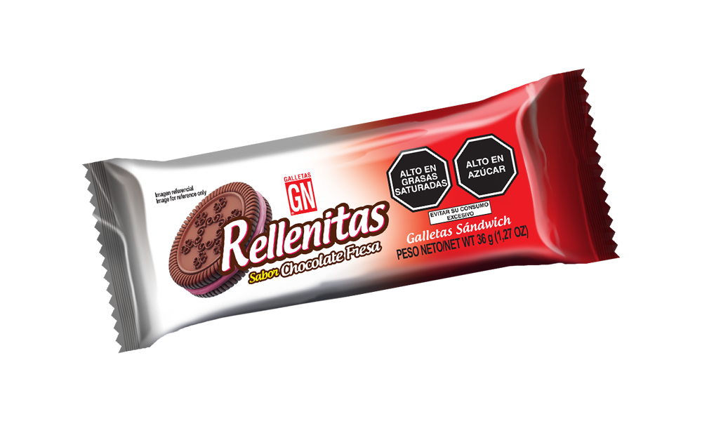 RELLENITAS SABOR CHOCOLATE FRESA 
