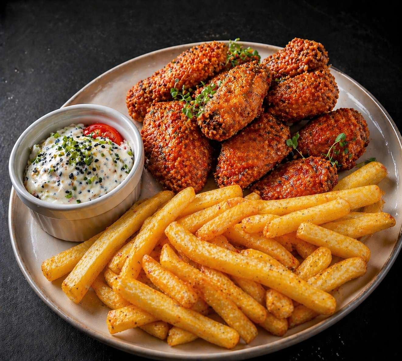 Alitas estilo broaster