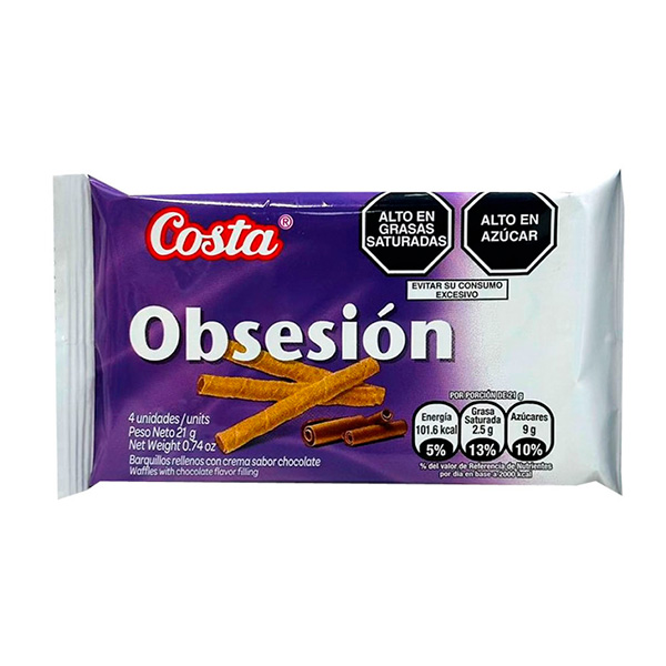 CHOCOLATE BARQUILLO OBSESION 21 GR
