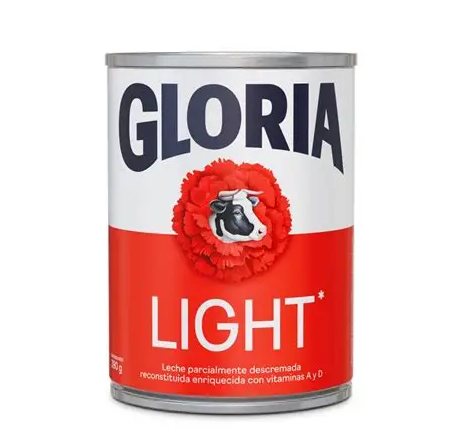 LECHE GLORIA EVAPORADA LIGHT 390G