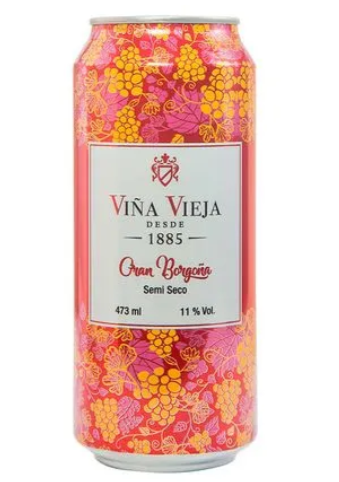  VINO VIÑA VIEJA BORGOÑA 472 ML/LATA