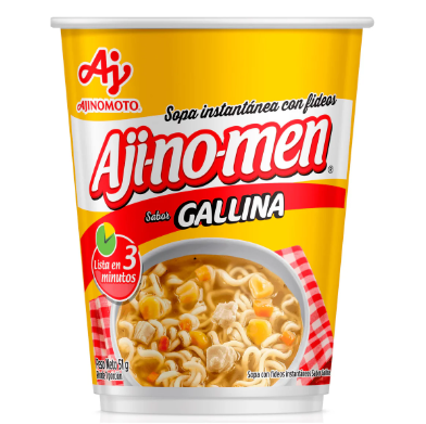  AJINO-MEN SOPA VASO GALLINA 50G