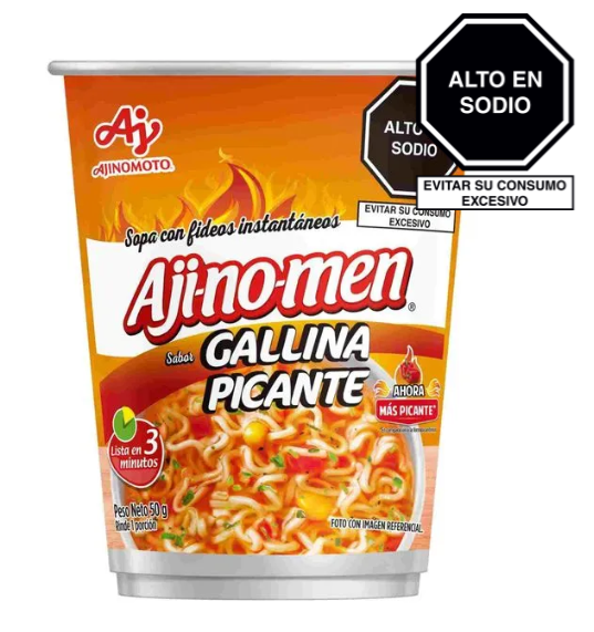 AJINO-MEN SOPA VASO GALLINA PICANTE 50G
