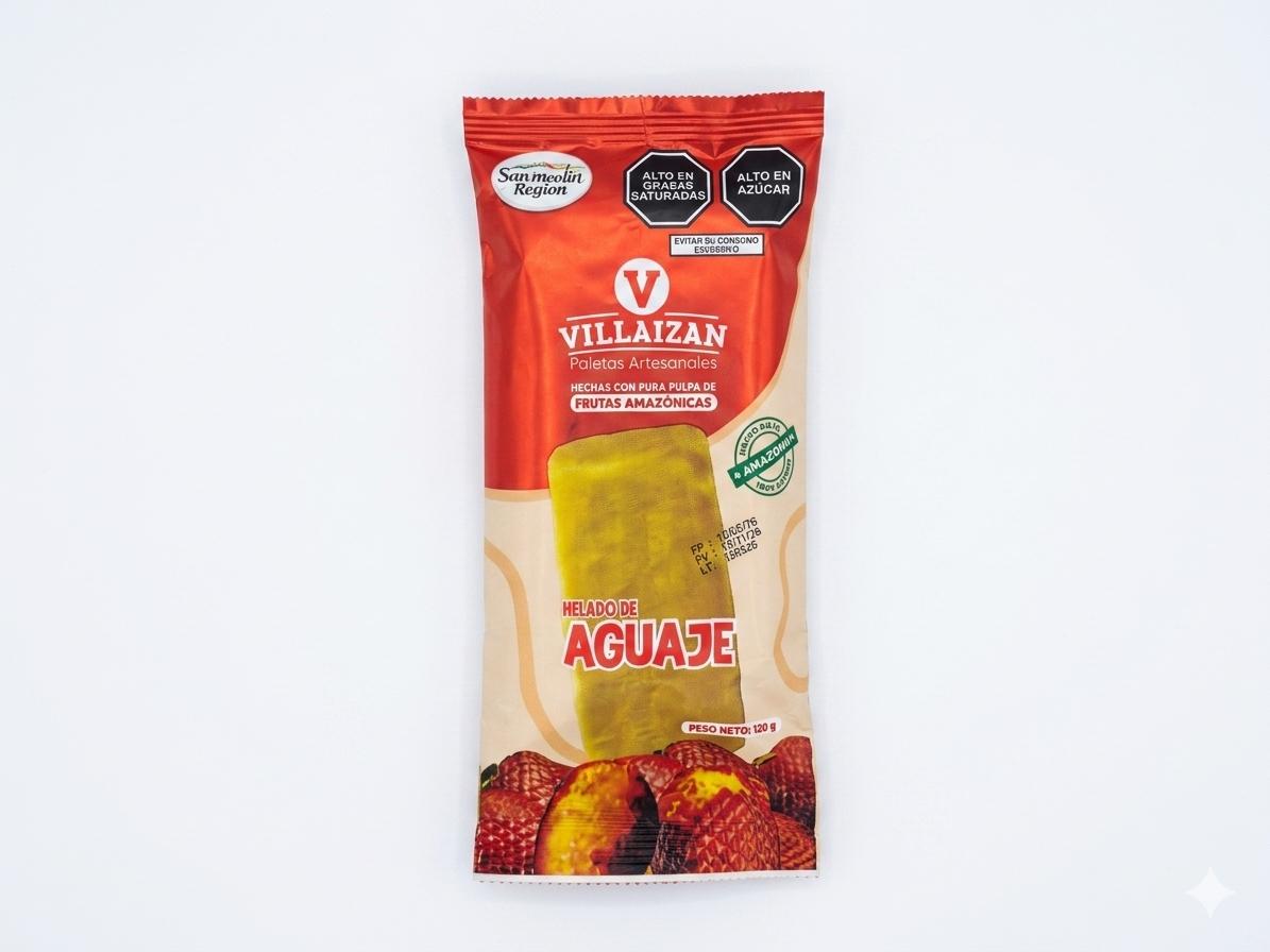 PALETA ARTESANAL AGUAJE SIN RELLENO VILLAIZAN 120G