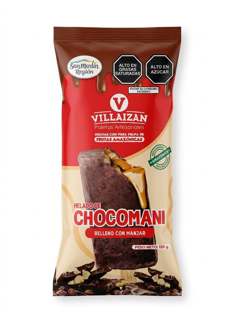  PALETA ARTESANAL CHOCOMANI C/MANJAR 120G