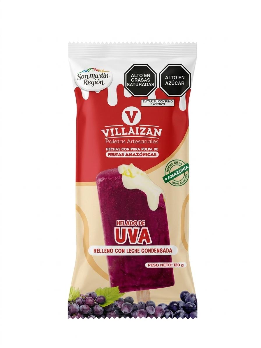  PALETA ARTESANAL UVA C/LECHE CONDENSADA 120G