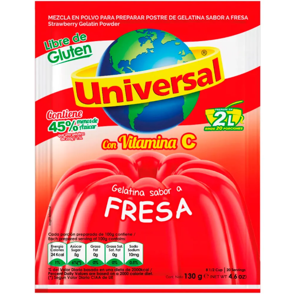  GELATINA UNIVERSAL FRESA 130G