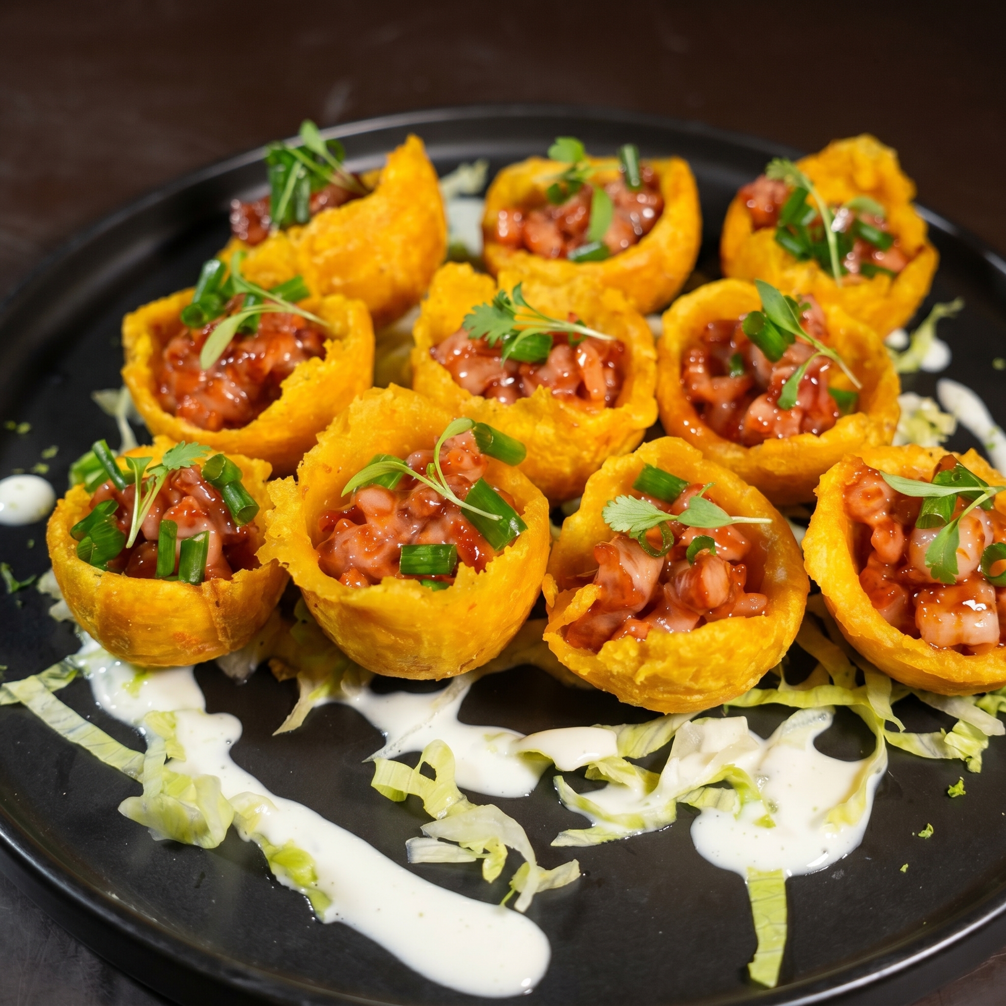 Canastitas Rellenas con Chorizo y Cecina