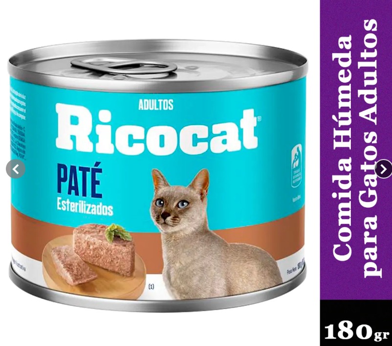 RICOCAT PATE ESTERILIZADOS 180G
